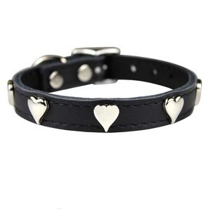 NEW! OmniPet Signature Leather Heart Dog Collar (12”)